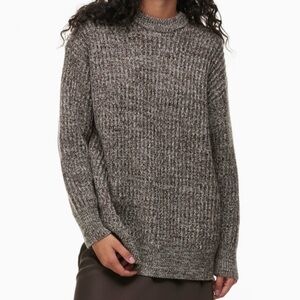 Aritzia Wilfred Ginette 100% Wool Italy Sweater in Brown/White - XS